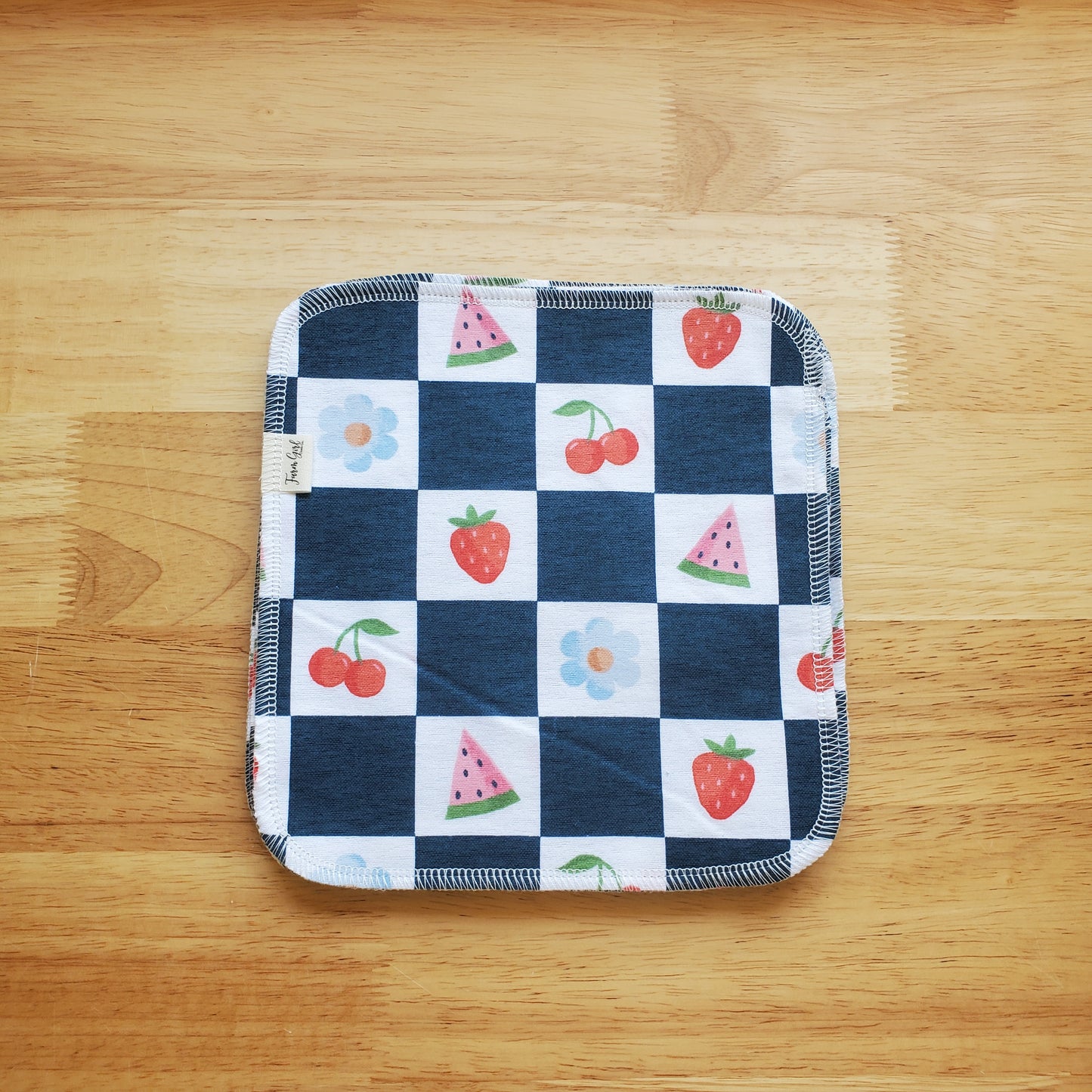 Cloth Napkins | Fruit Checkers