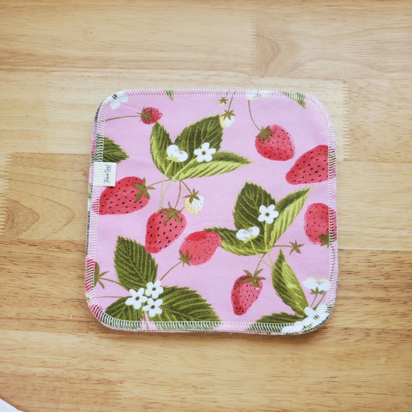 Cloth Napkins | Pink Strawberry